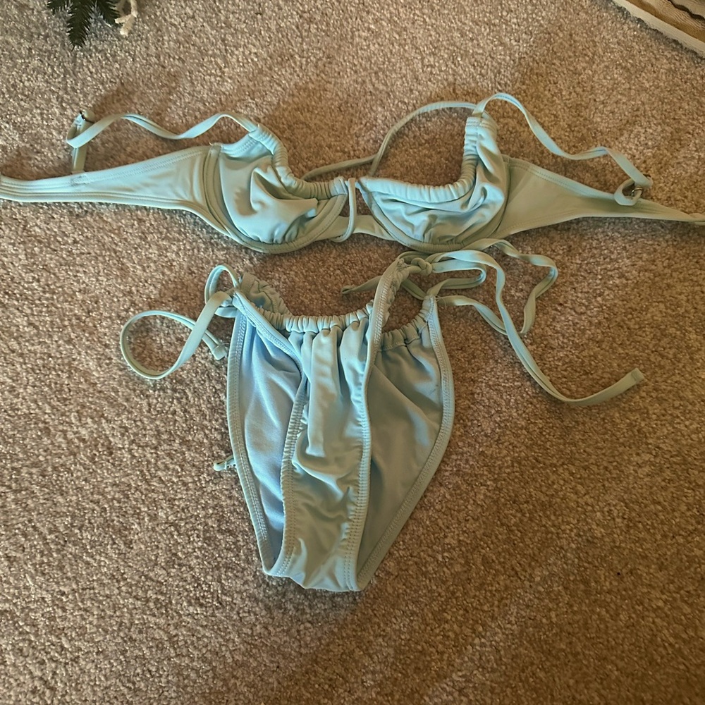 Baby Blue Full Bikini Set